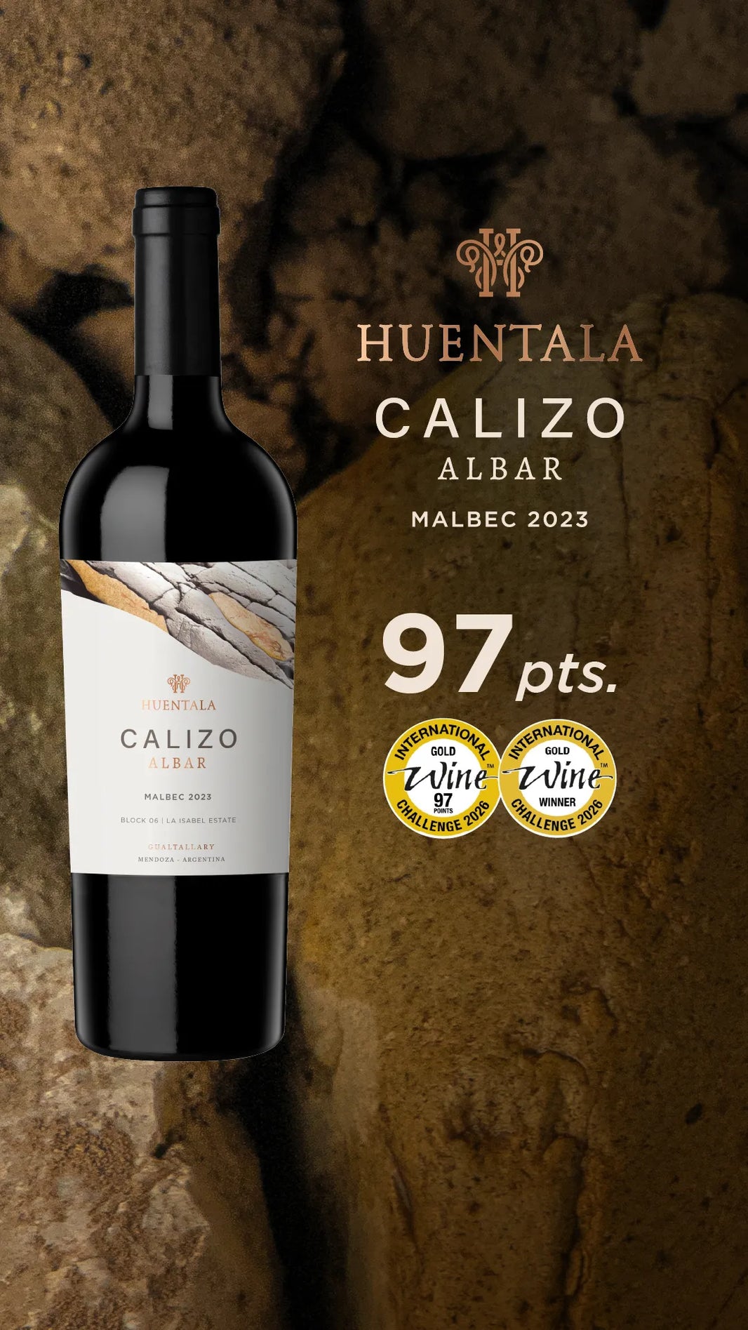 image Huentala La Isabel Calizo Albar Malbec - 97 Puntos -