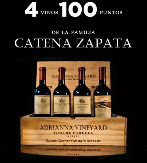 Estuche Adrianna Vineyards 100 Puntos x 4 Unidades