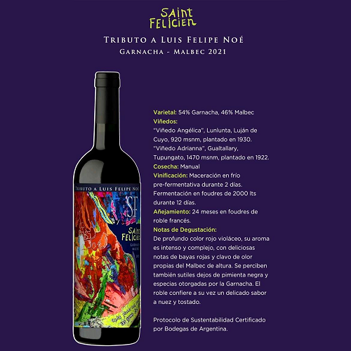 image Saint Felicien Tributo a Luis Felipe Noe Garnacha - Malbec